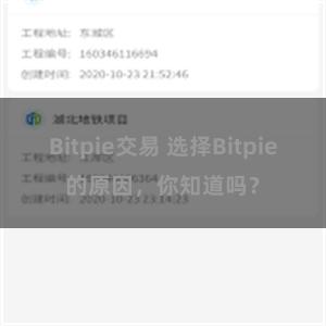 Bitpie交易 选择Bitpie的原因，你知道吗？