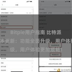 Bitpie用户指南 比特派钱包最新版本更新：功能全面升级，用户体验更加顺畅！