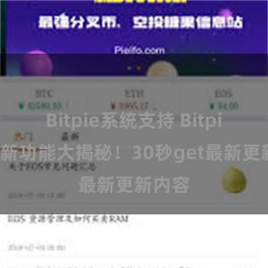 Bitpie系统支持 Bitpie钱包新功能大揭秘！30秒get最新更新内容