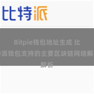 Bitpie钱包地址生成 比特派钱包支持的主要区块链网络解析