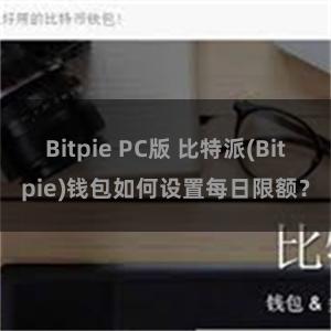 Bitpie PC版 比特派(Bitpie)钱包如何设置每日限额？