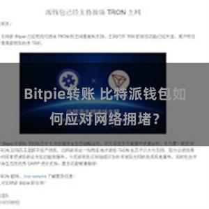 Bitpie转账 比特派钱包如何应对网络拥堵？