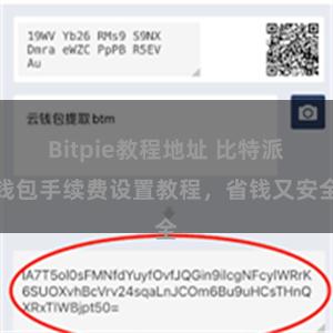 Bitpie教程地址 比特派钱包手续费设置教程，省钱又安全